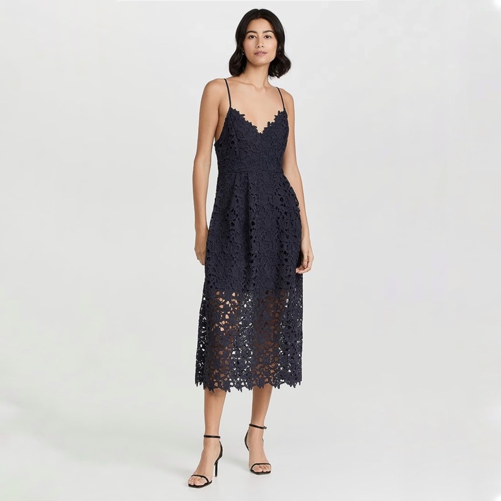 ASTR the Label Black Lace Cami Midi Dress, sz Small
